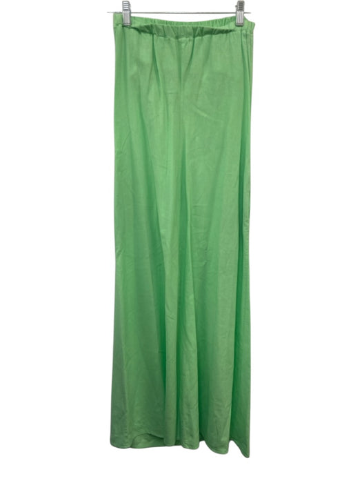 Stateside Size XS Lime Green Linen & Rayon Strapless Bra Incl Shift Maxi Dress Lime Green / XS