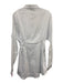 OW Collection Size S White Cotton Blend Long Sleeve Button Down Mini Shirt Dress White / S