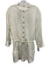 Intimately Free People Size XS White Linen Long Sleeve Half Button Romper White / XS