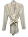 Amanda Uprichard Size S Cream White Polyester Long Sleeve V Neck Zipper Romper Cream White / S