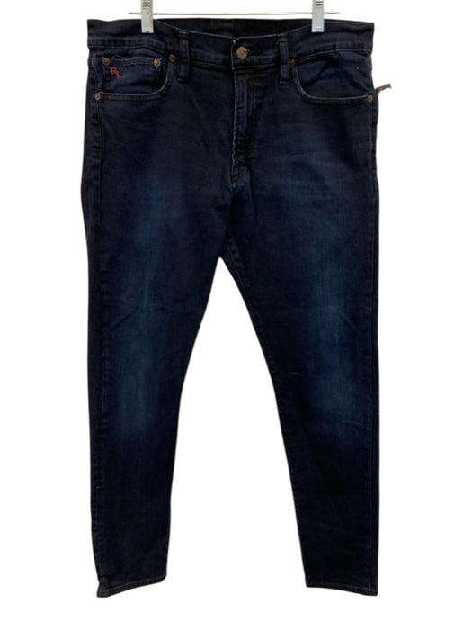 Polo Size 34 Dark Wash Cotton Blend Solid Skinny Jean Men's Pants Dark Wash / 34