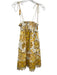 Farm Rio Size XS Yellow & White Cotton Shoulder Tie Smocked Bodice Mini Dress Yellow & White / XS