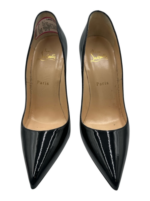 Christian Louboutin Shoe Size 37.5 Black Patent Leather Pointed Toe Pumps Black / 37.5