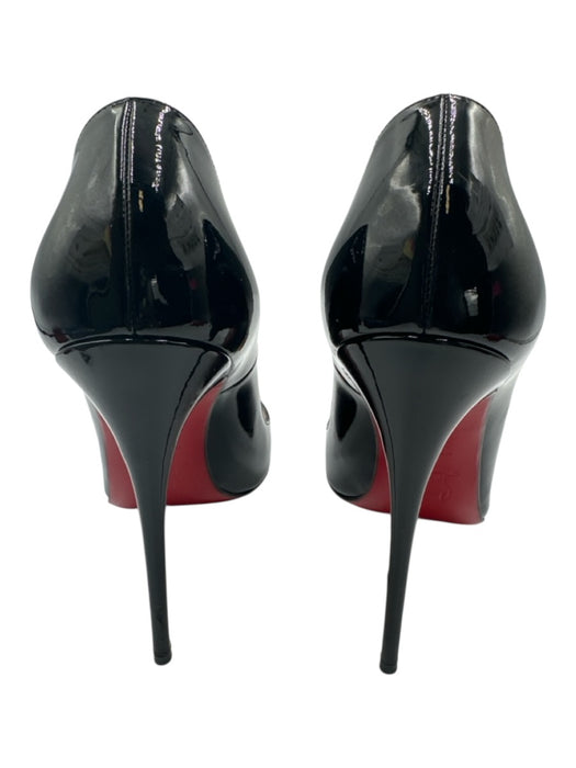 Christian Louboutin Shoe Size 37.5 Black Patent Leather Pointed Toe Pumps Black / 37.5