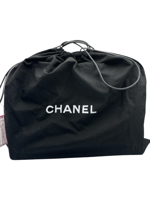 Chanel Black Leather Top Handle Quilted Tote Shopper Bag Black / Large