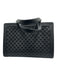 Chanel Black Leather Top Handle Quilted Tote Shopper Bag Black / Large
