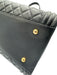 Chanel Black Leather Top Handle Quilted Tote Shopper Bag Black / Large