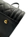 Chanel Black Leather Top Handle Quilted Tote Shopper Bag Black / Large