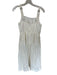 By Anthropologie Size S White Linen Blend Sleeveless Embroidered Flowers Dress White / S