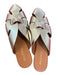 Pilcro Shoe Size 38 Gold Leather Metallic Woven Pointed Toe Mules Gold / 38