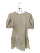 English Factory Size S Tan Cotton Blend Short Balloon Sleeve Dress Tan / S