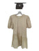 English Factory Size S Tan Cotton Blend Short Balloon Sleeve Dress Tan / S