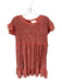 Anthropologie Size XS Peach Polyester Blend Flutter Sleeves Textured Dress Peach / XS