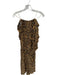 Kachel Size 4 Tan & black Viscose Long Balloon Sleeve Animal Print Jumper Tan & black / 4