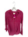 Maeve Size S Magenta Cotton Long Sleeve Textured Button Down Top Magenta / S
