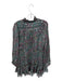 Buddy Love Size M Green & Purple Polyester Long Balloon Sleeve Botanical Dress Green & Purple / M