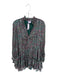 Buddy Love Size M Green & Purple Polyester Long Balloon Sleeve Botanical Dress Green & Purple / M