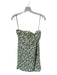 Abercrombie & Fitch Size M Green & White Linen Blend Strapless Flowers Dress Green & White / M