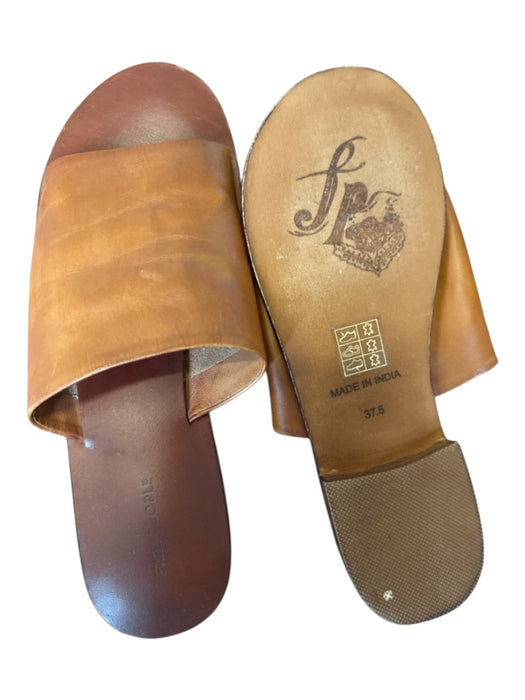 Free People Shoe Size 37.5 Brown Leather Slide Mules Brown / 37.5