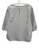 Ann Mashburn Size M White & Gray Cotton curved hem 3/4 Sleeve Top White & Gray / M