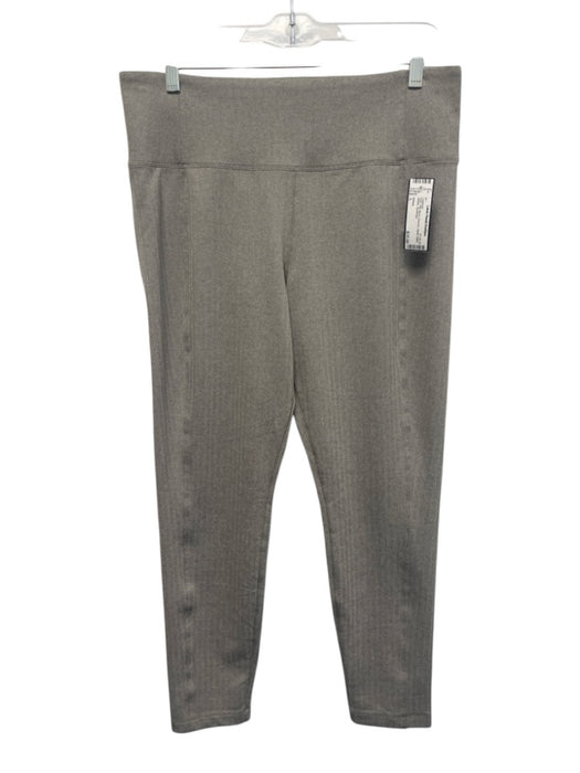 Athleta Size L Grey Poly Blend Chevron Elastic Waist Athletic Leggings Grey / L