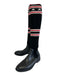 Givenchy Shoe Size Est 7 Black Multi Textile & Rubber Over the Knee Sock Boots Black Multi / Est 7