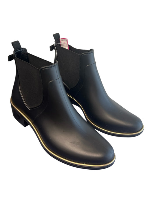 Kate Spade Shoe Size 9 Black Rubber Almond Toe Stretch Panels Pull On Booties Black / 9