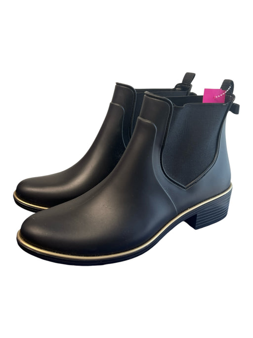 Kate Spade Shoe Size 9 Black Rubber Almond Toe Stretch Panels Pull On Booties Black / 9