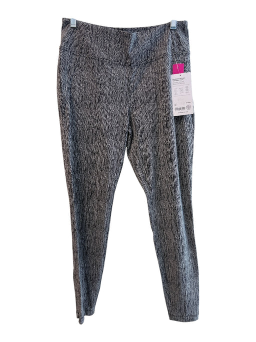 Athleta Size Medium Black & White Nylon Blend Wide Waist Band Leggings Black & White / Medium