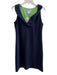 Gretchen Scott Size Medium Navy Polyester Sleeveless Ruffle V Neck A Line Dress Navy / Medium