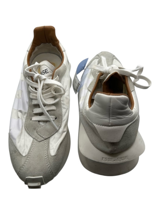 Esse Ut Esse Shoe Size 36 White & Gray Canvas & Suede Lace Up Athletic Sneakers White & Gray / 36