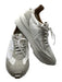 Esse Ut Esse Shoe Size 36 White & Gray Canvas & Suede Lace Up Athletic Sneakers White & Gray / 36