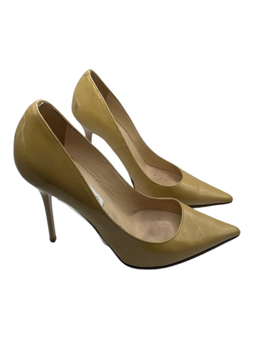 Jimmy Choo Shoe Size 36 Tan Patent Leather Stiletto Pointed Toe Pumps Tan / 36