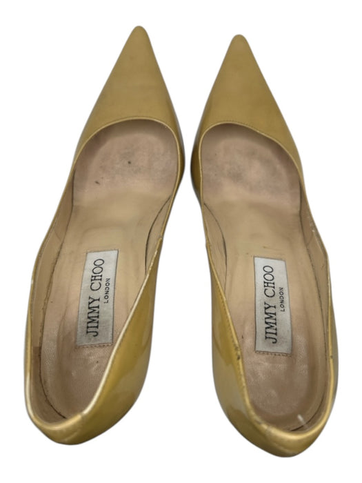 Jimmy Choo Shoe Size 36 Tan Patent Leather Stiletto Pointed Toe Pumps Tan / 36