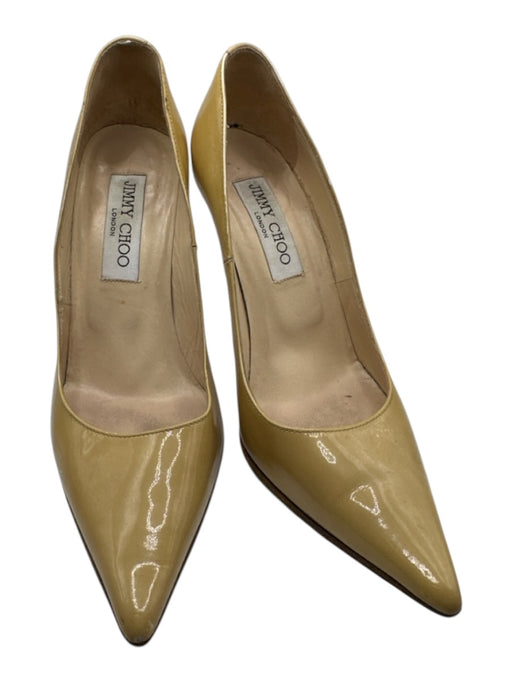 Jimmy Choo Shoe Size 36 Tan Patent Leather Stiletto Pointed Toe Pumps Tan / 36