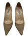Jimmy Choo Shoe Size 36 Tan & Gold Suede Metallic Stiletto Pointed Toe Pumps Tan & Gold / 36