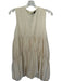 Zara Size XS Cream Polyester Sleeveless Bubble Hem Dress Cream / XS