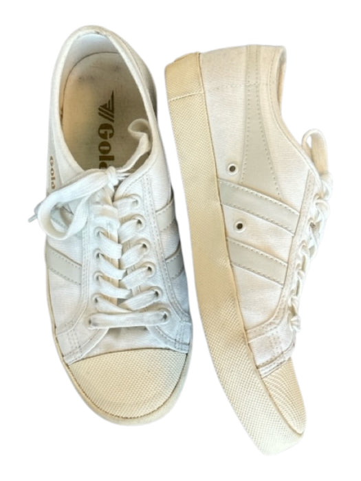Gola Shoe Size 7.5 White & Cream Canvas Lace Up Athletic Sneakers White & Cream / 7.5