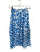 Meet me in Santorini Size XS Blue & White Cotton Blend Elastic Waist Lined Skirt Blue & White / XS