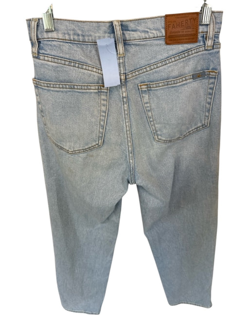Faherty Size 26 Light Wash Organic Cotton Low Rise Straight Leg Jeans Light Wash / 26