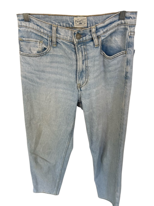 Faherty Size 26 Light Wash Organic Cotton Low Rise Straight Leg Jeans Light Wash / 26