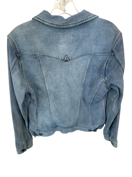 Liverpool Size S Med Light Wash Cotton Blend Button Down Denim Jacket Med Light Wash / S