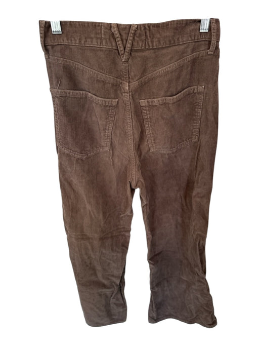 Veronica Beard Size 26 Brown Corduroy High Waist Straight Leg Pants Brown / 26