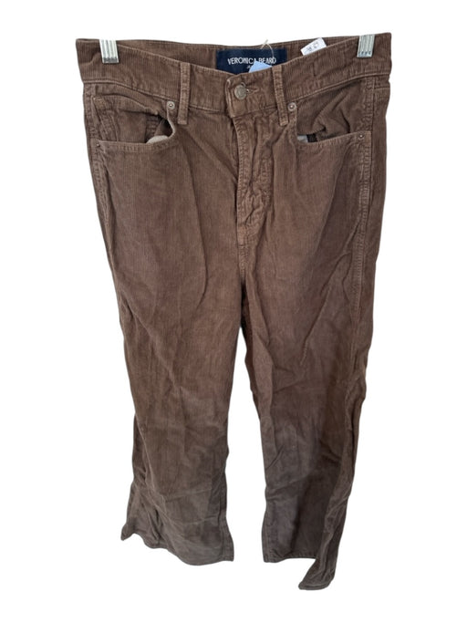 Veronica Beard Size 26 Brown Corduroy High Waist Straight Leg Pants Brown / 26