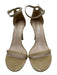 Stuart Weitzman Shoe Size 8 Beige Patent Leather Stiletto Open Toe Pumps Beige / 8