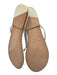 Tkees Shoe Size 8 White Leather Flip Flop Thong Strap Sandals White / 8