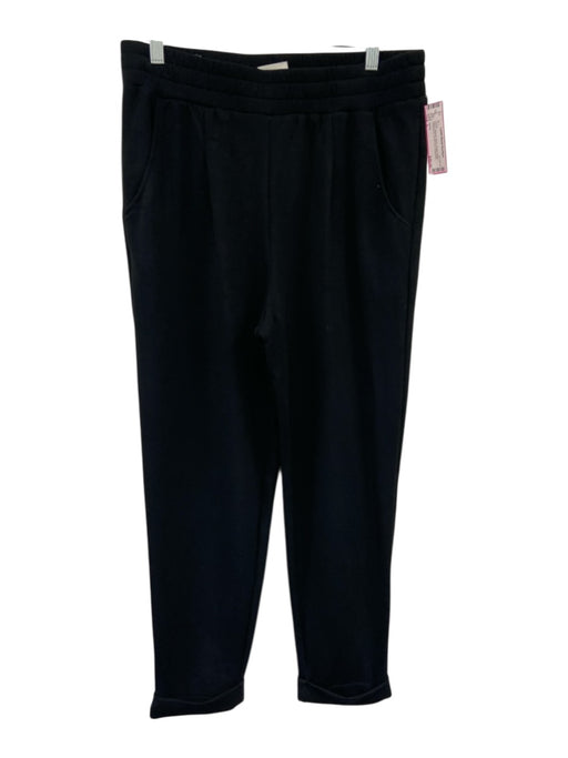Varley Size L Black Viscose Blend Elastic Waist Drawstring Sweat Pant Pants Black / L