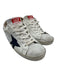 Golden Goose Shoe Size 38 White & Navy Leather Lace Up Sneaker Low Top Sneakers White & Navy / 38