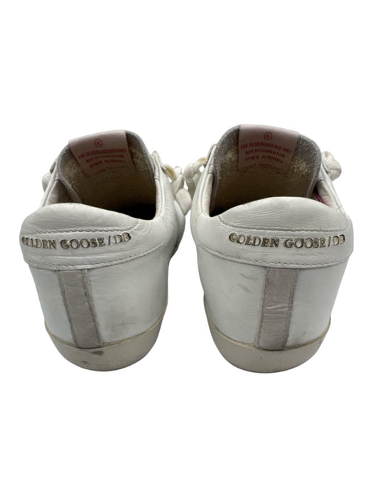 Golden Goose Shoe Size 38 White & Navy Leather Lace Up Sneaker Low Top Sneakers White & Navy / 38