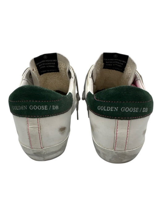 Golden Goose Shoe Size 38 White & Green Leather Lace Up Sneaker Low Top Sneakers White & Green / 38